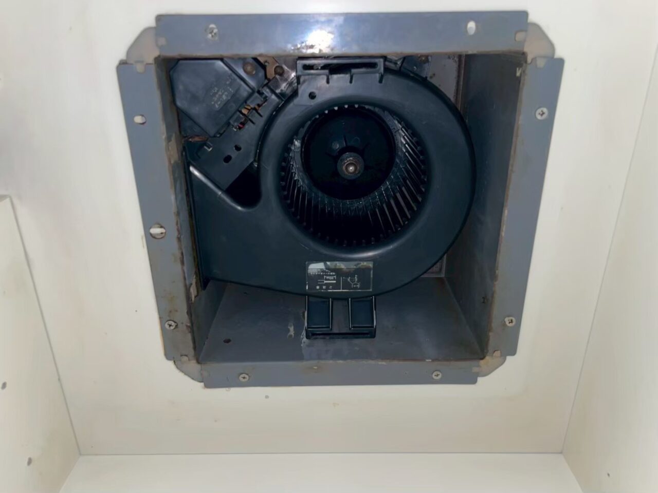 洗浄後の換気扇を取り付けた状態｜内部までクリーニングされたアフター写真